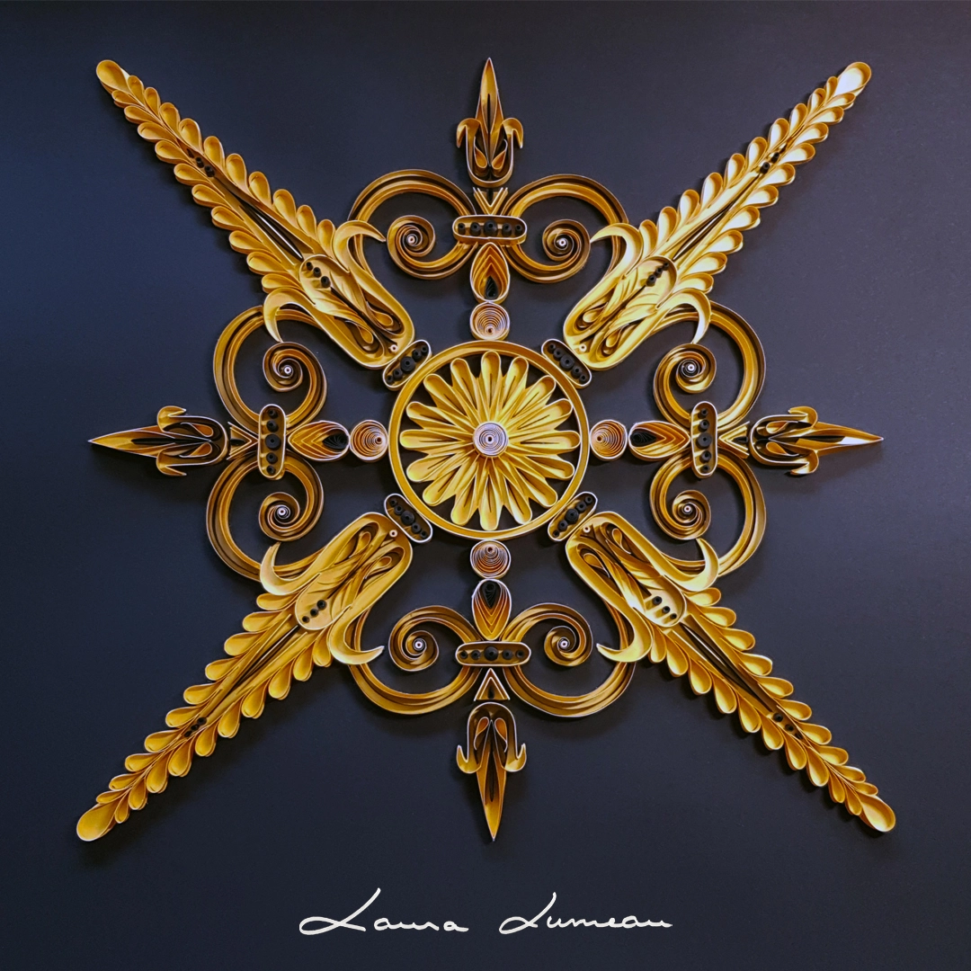 Rosace d'Or inspirée du logo de Lombard Odier